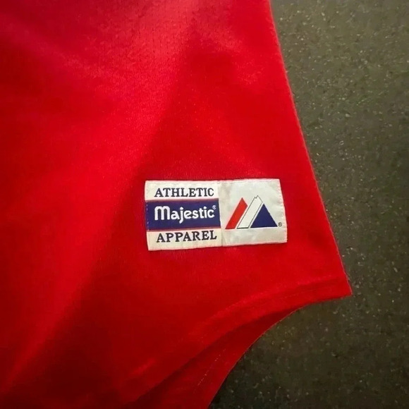 Majestic St Louis Cardinals MLB Baseball Button Up Jersey Made in USA Sz XL - Picture 9 of 10